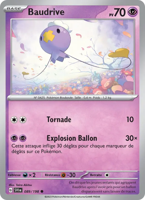 Baudrive — carte 089 de l’extension Écarlate et Violet