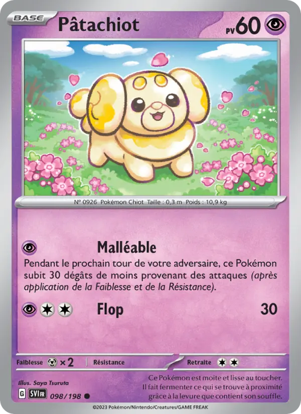 Pâtachiot — carte 098 de l’extension Écarlate et Violet