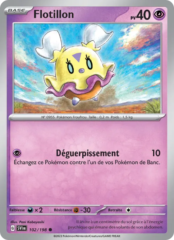 Flotillon — carte 102 de l’extension Écarlate et Violet