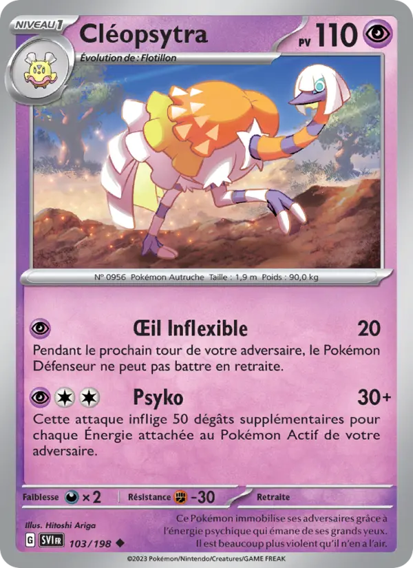 Cléopsytra — carte 103 de l’extension Écarlate et Violet