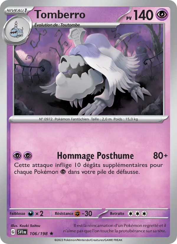 Tomberro — carte 106 de l’extension Écarlate et Violet