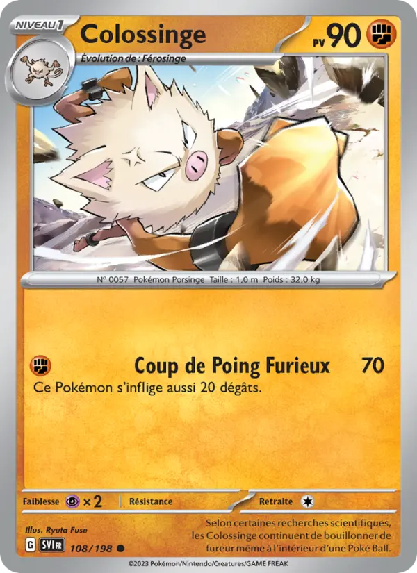 Colossinge — carte 108 de l’extension Écarlate et Violet