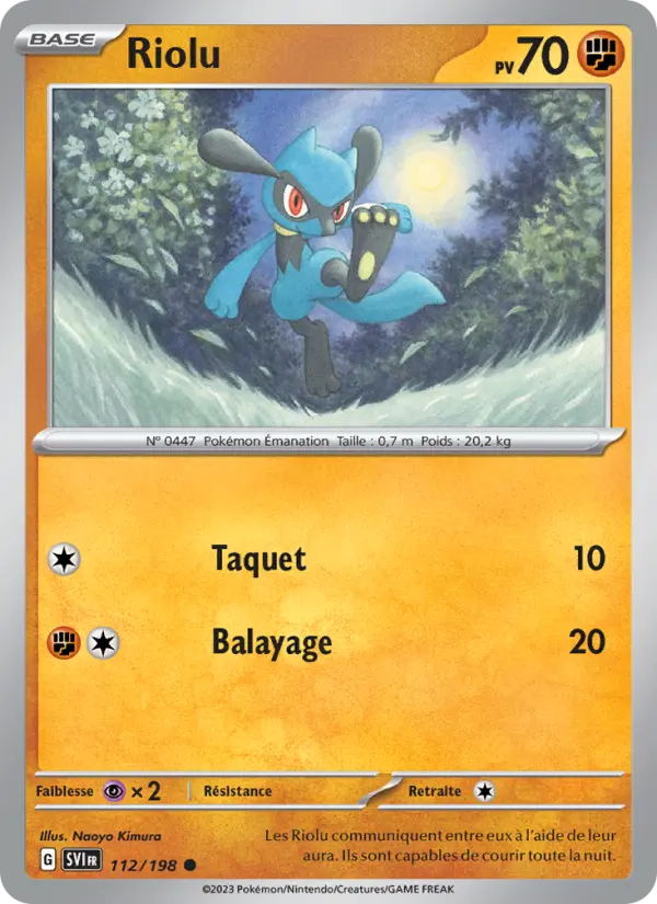 Riolu — carte 112 de l’extension Écarlate et Violet