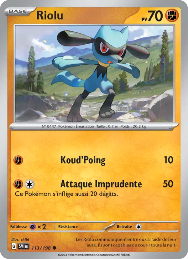 Riolu — carte 113 de l’extension Écarlate et Violet