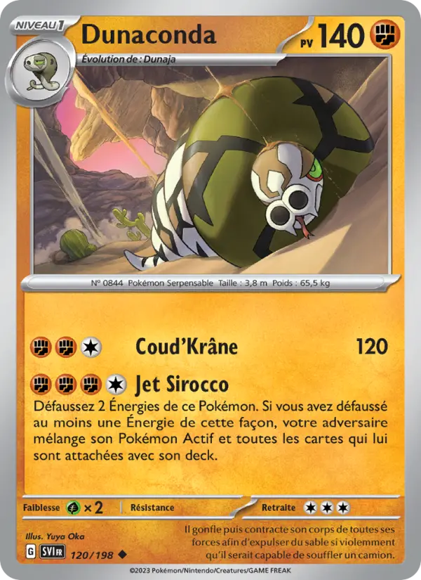 Dunaconda — carte 120 de l’extension Écarlate et Violet