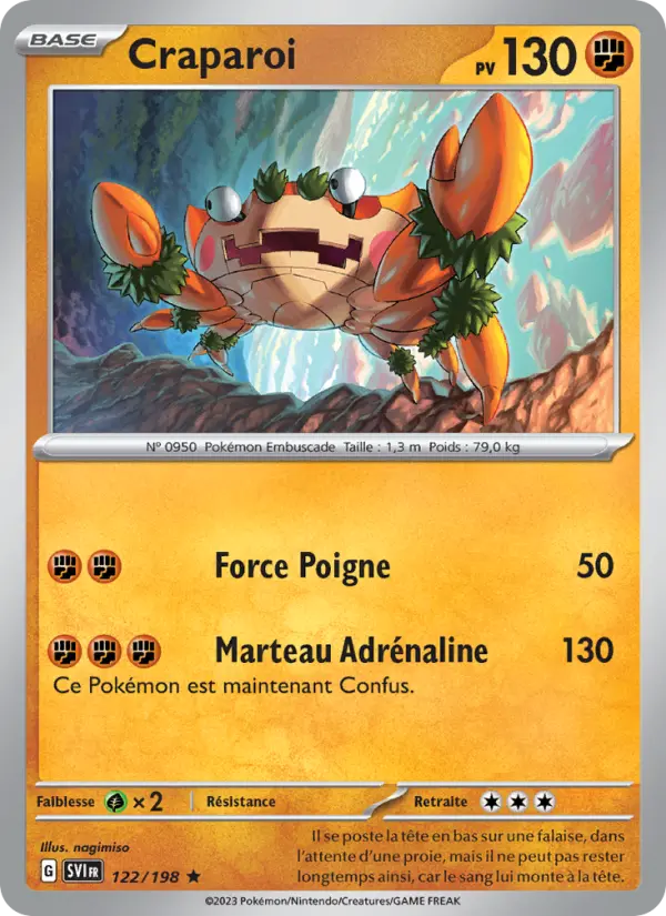 Craparoi — carte 122 de l’extension Écarlate et Violet