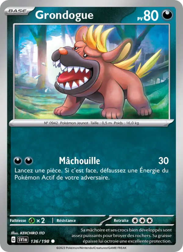 Grondogue — carte 136 de l’extension Écarlate et Violet