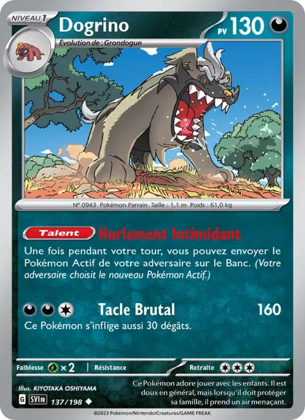 Dogrino — carte 137 de l’extension Écarlate et Violet