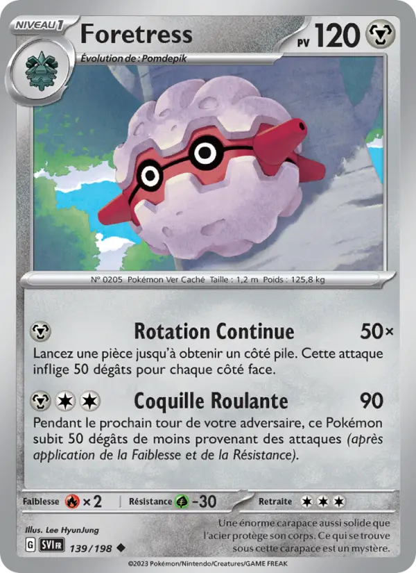 Foretress — carte 139 de l’extension Écarlate et Violet