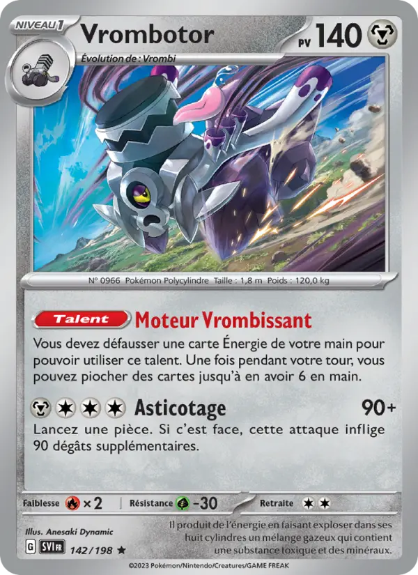 Vrombotor — carte 142 de l’extension Écarlate et Violet