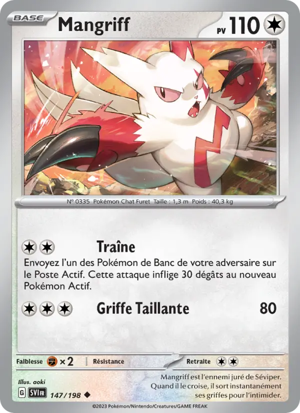 Mangriff — carte 147 de l’extension Écarlate et Violet