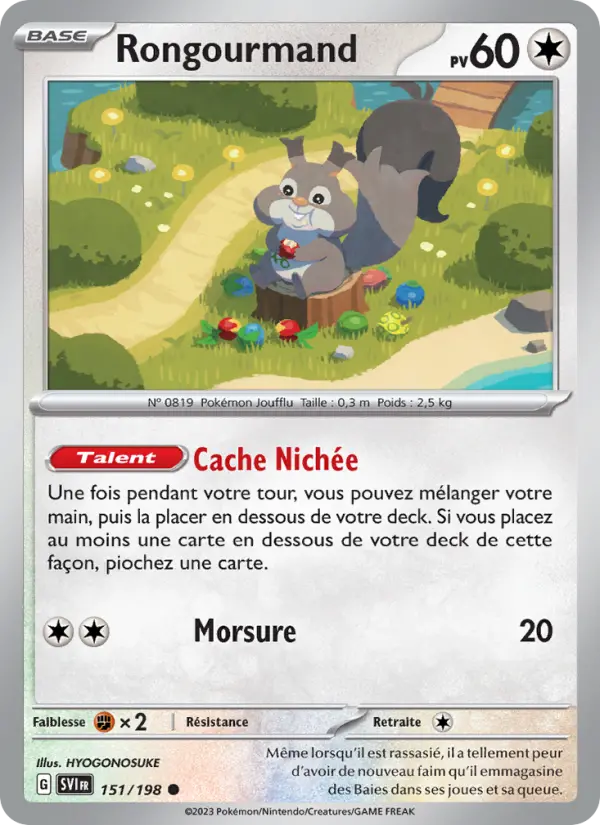 Rongourmand — carte 151 de l’extension Écarlate et Violet