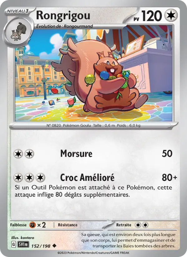 Rongrigou — carte 152 de l’extension Écarlate et Violet