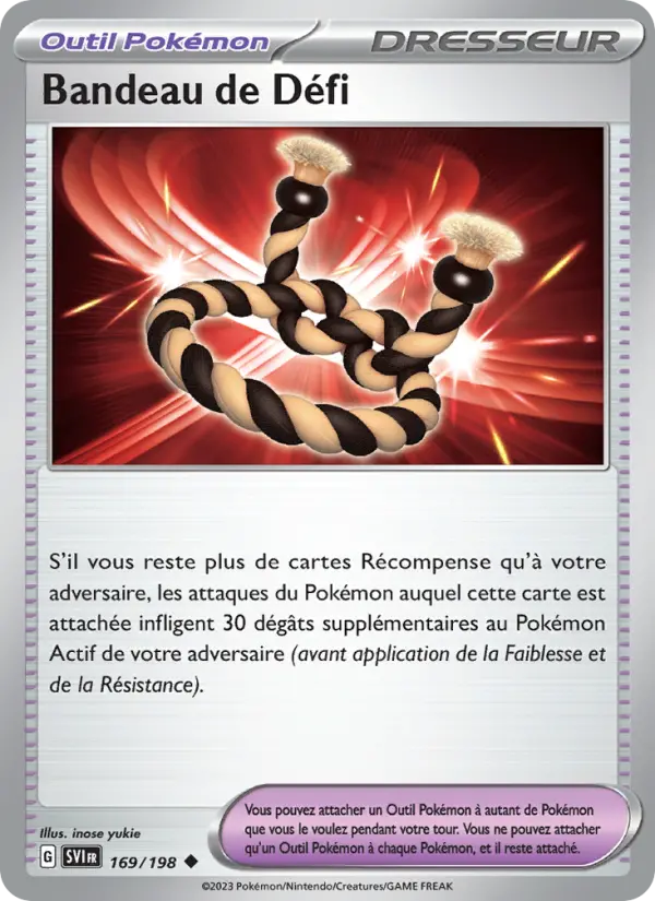 Bandeau de Défi — carte 169 de l’extension Écarlate et Violet