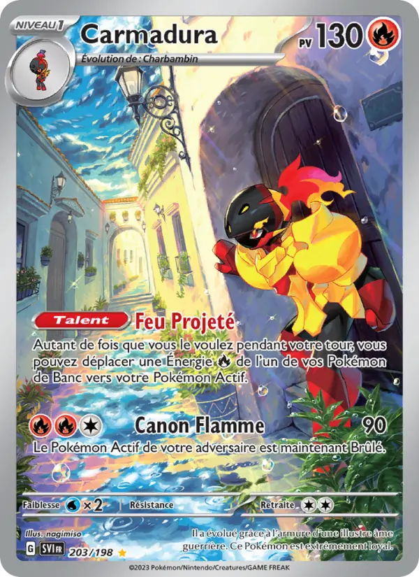 Carmadura — carte 203 de l’extension Écarlate et Violet