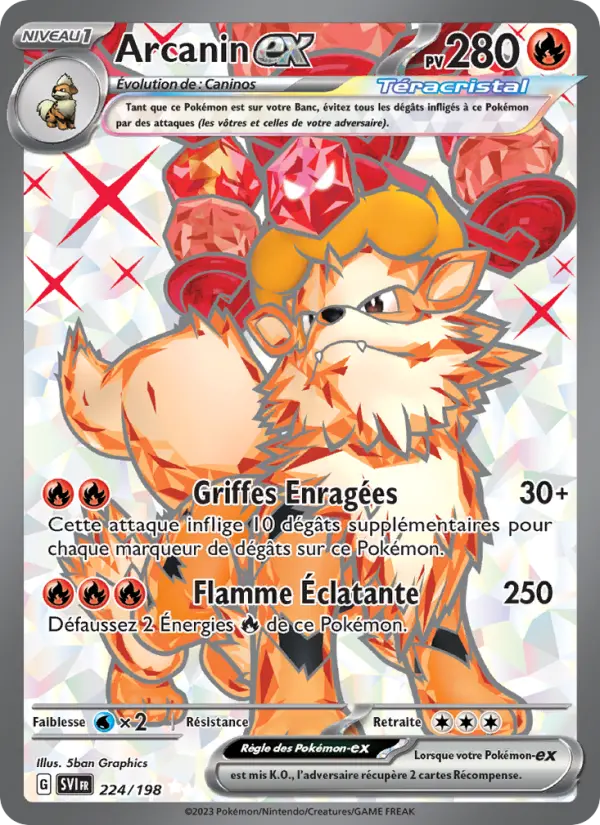 Arcanin-ex — carte 224 de l’extension Écarlate et Violet