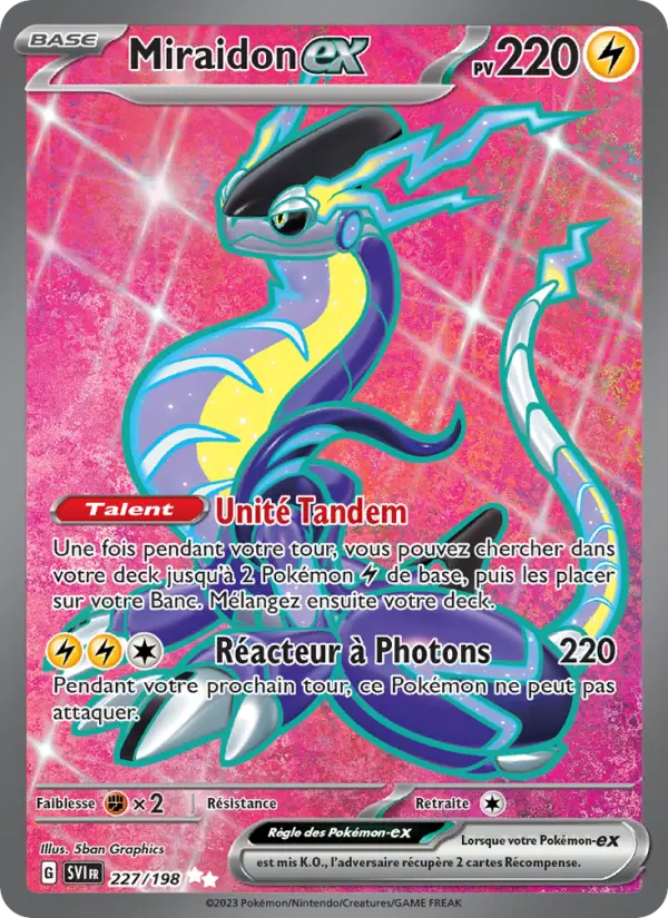 Miraidon-ex — carte 227 de l’extension Écarlate et Violet