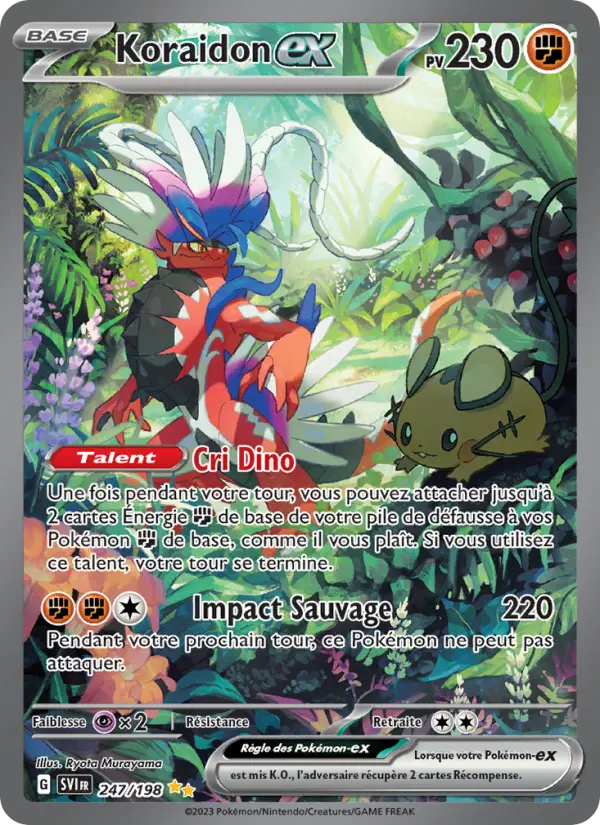 Koraidon-ex — carte 247 de l’extension Écarlate et Violet