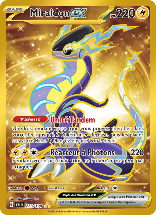 Miraidon-ex — carte 253 de l’extension Écarlate et Violet