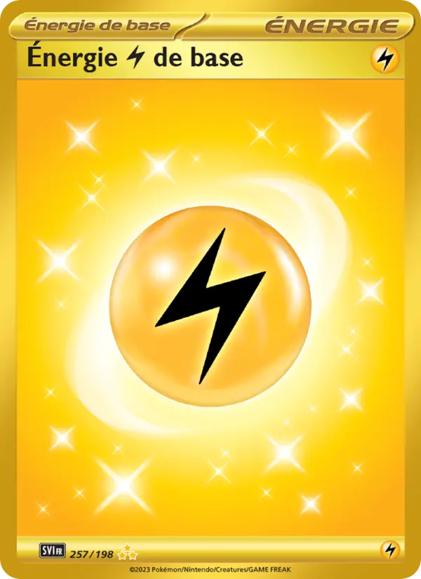 Énergie Lightning de base — carte 257 de l’extension Écarlate et Violet