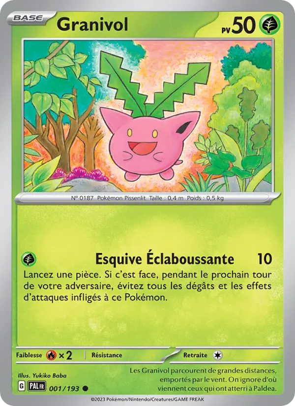 Granivol — carte 001 de l’extension Évolutions à Paldea