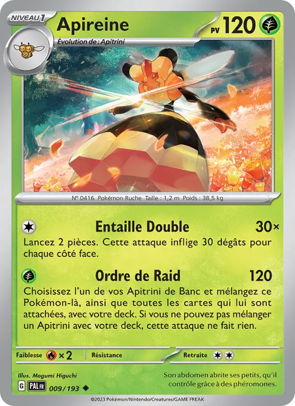 Apireine — carte 009 de l’extension Évolutions à Paldea
