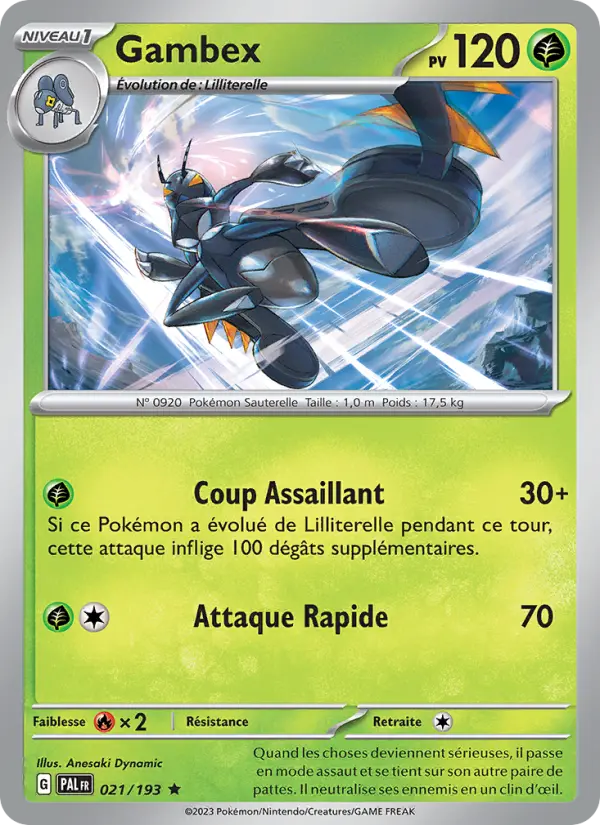 Gambex — carte 021 de l’extension Évolutions à Paldea