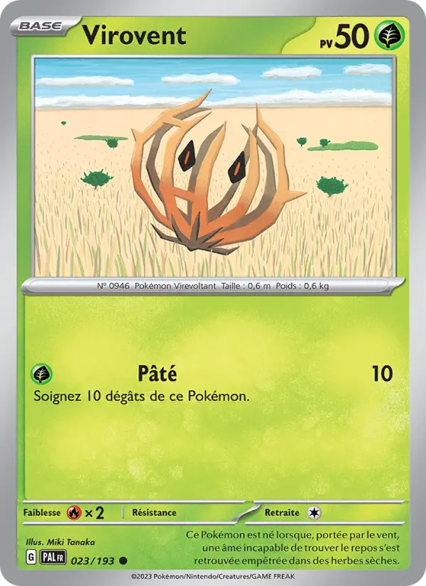 Virovent — carte 023 de l’extension Évolutions à Paldea