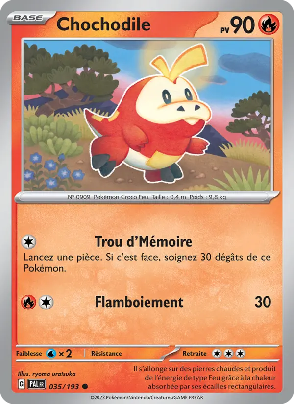 Chochodile — carte 035 de l’extension Évolutions à Paldea