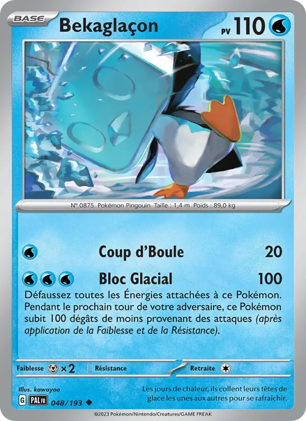 Bekaglaçon — carte 048 de l’extension Évolutions à Paldea