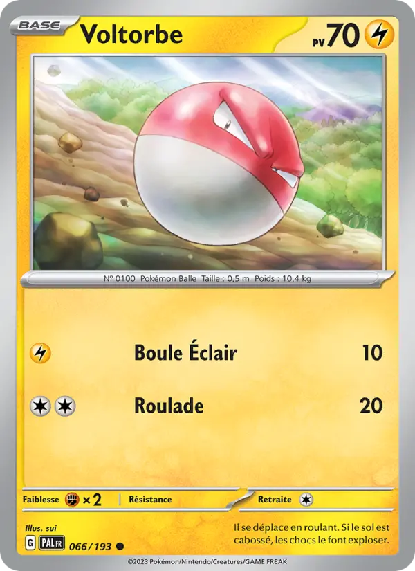 Voltorbe — carte 066 de l’extension Évolutions à Paldea