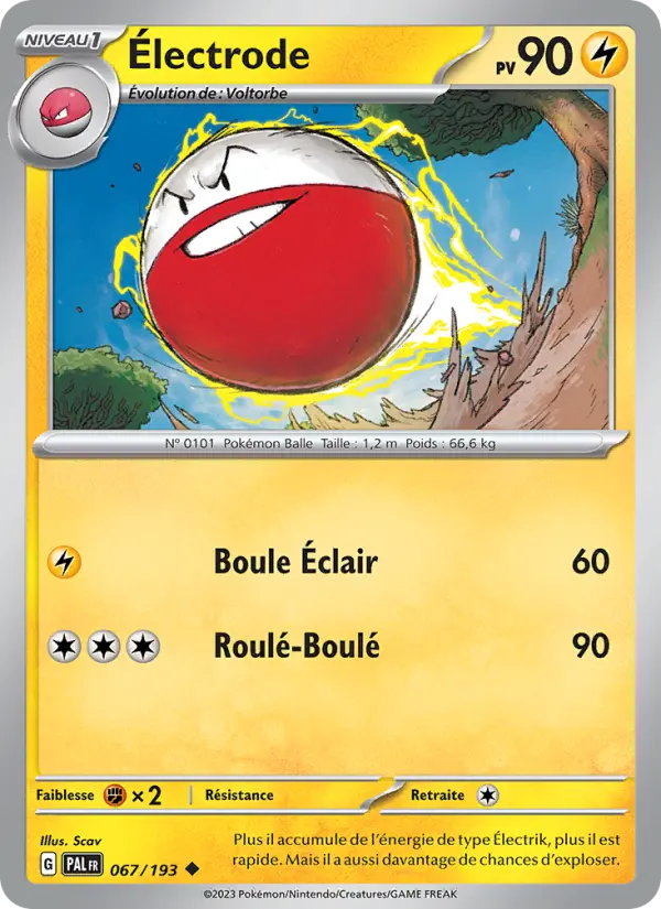 Électrode — carte 067 de l’extension Évolutions à Paldea