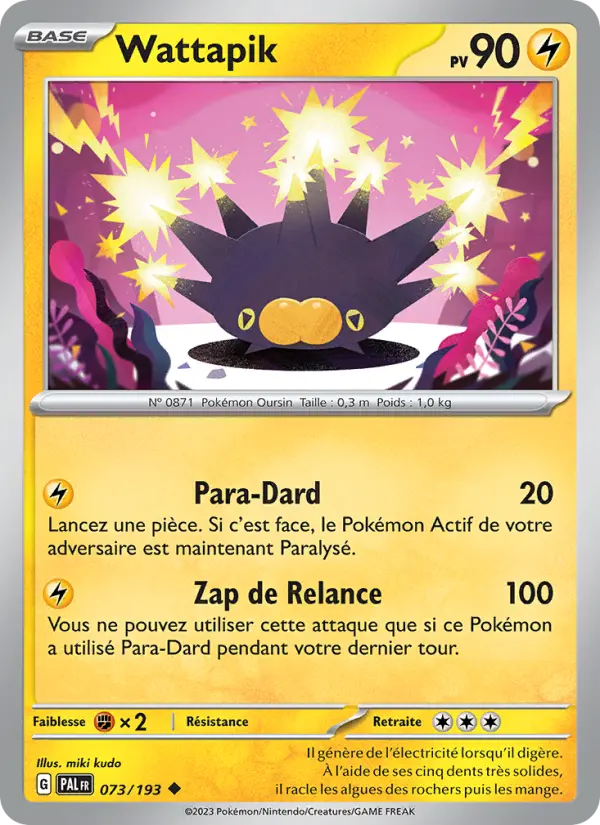 Wattapik — carte 073 de l’extension Évolutions à Paldea