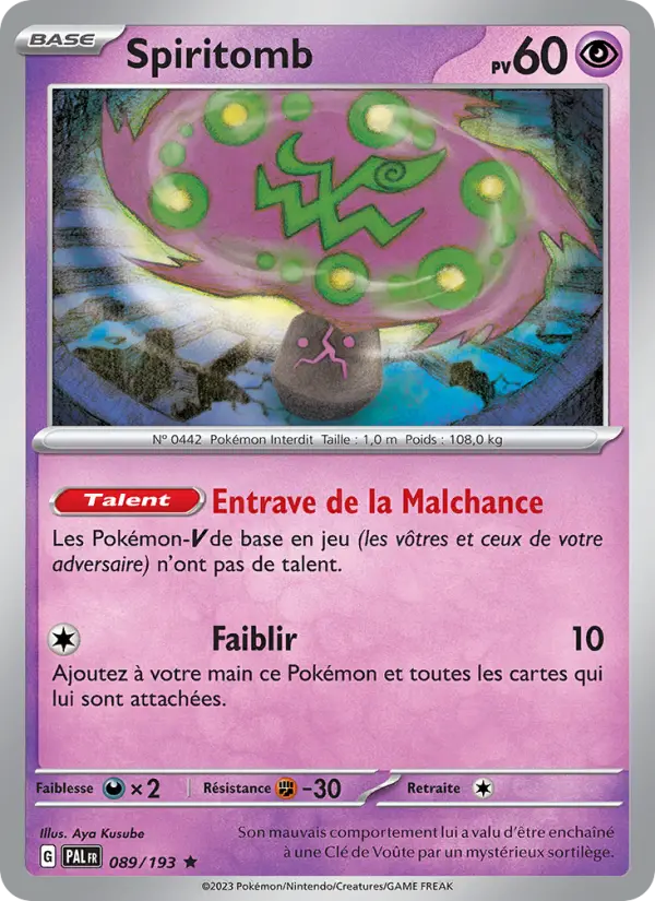 Spiritomb — carte 089 de l’extension Évolutions à Paldea