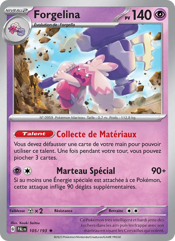 Forgelina — carte 105 de l’extension Évolutions à Paldea