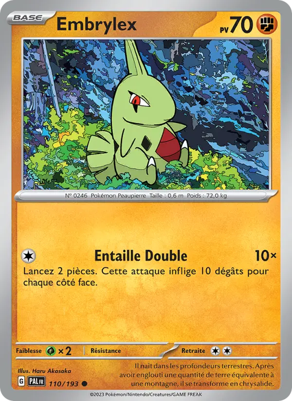 Embrylex — carte 110 de l’extension Évolutions à Paldea