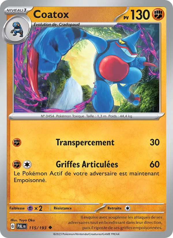 Coatox — carte 115 de l’extension Évolutions à Paldea