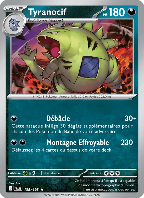 Tyranocif — carte 135 de l’extension Évolutions à Paldea