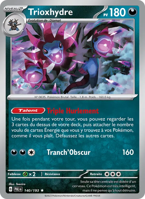 Trioxhydre — carte 140 de l’extension Évolutions à Paldea