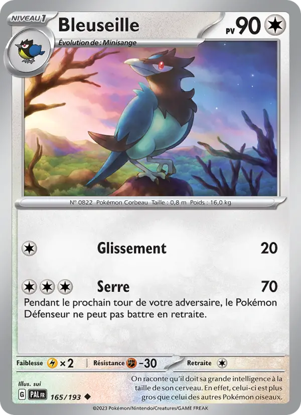 Bleuseille — carte 165 de l’extension Évolutions à Paldea