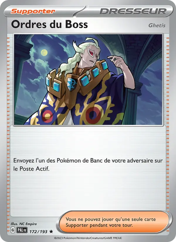 Ordres du Boss — carte 172 de l’extension Évolutions à Paldea