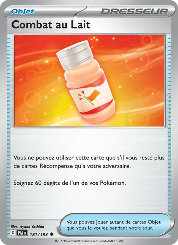 Combat au Lait — carte 181 de l’extension Évolutions à Paldea