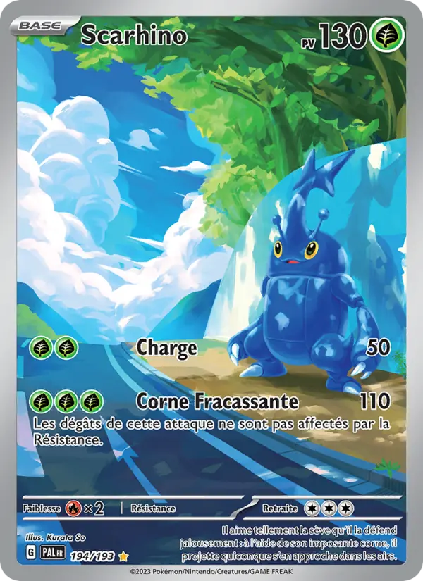 Scarhino — carte 194 de l’extension Évolutions à Paldea