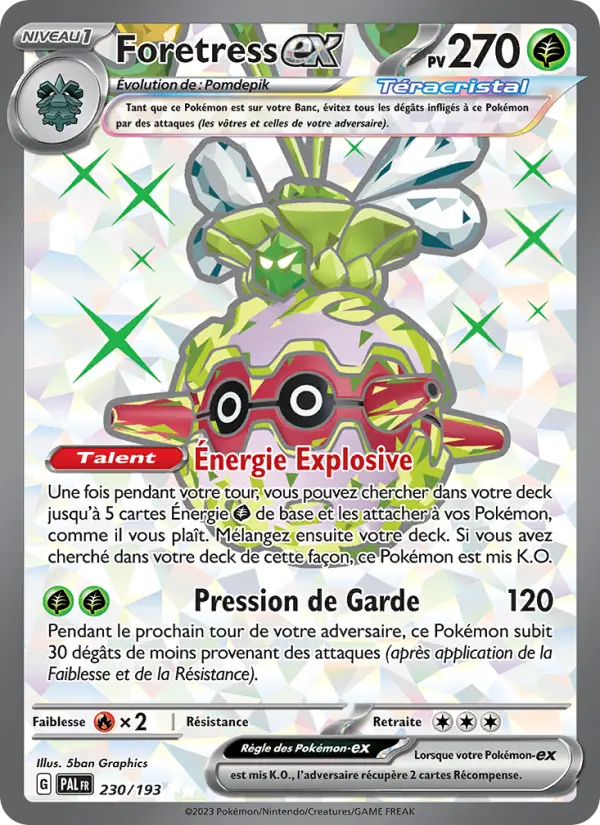 Foretress-ex — carte 230 de l’extension Évolutions à Paldea