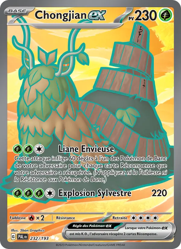 Chongjian-ex — carte 232 de l’extension Évolutions à Paldea