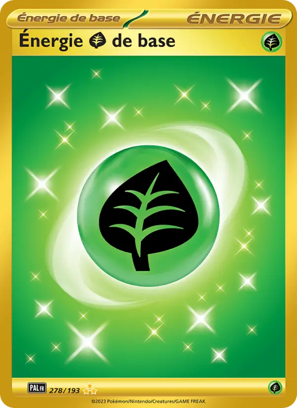 Énergie Grass de base — carte 278 de l’extension Évolutions à Paldea