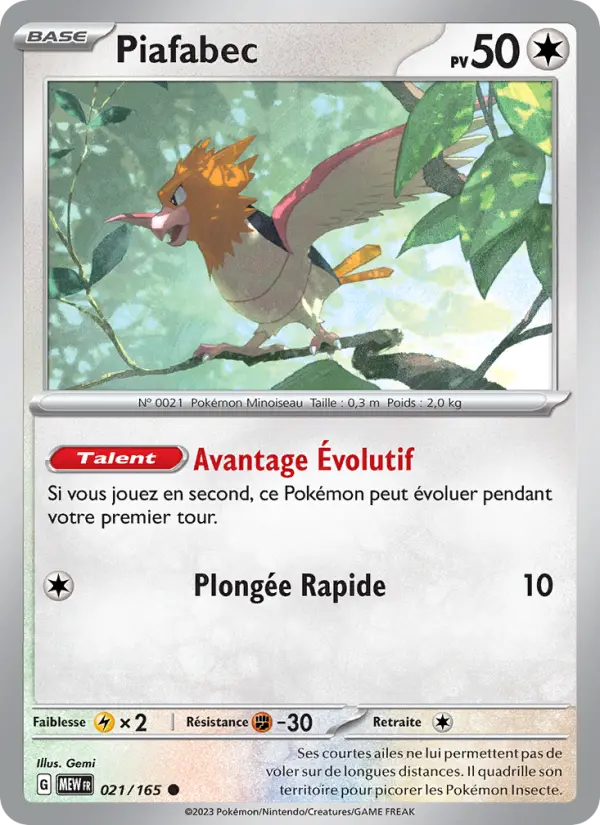 Piafabec — carte 021 de l’extension 151