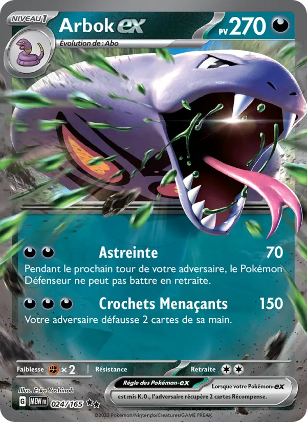 Arbok-ex — carte 024 de l’extension 151