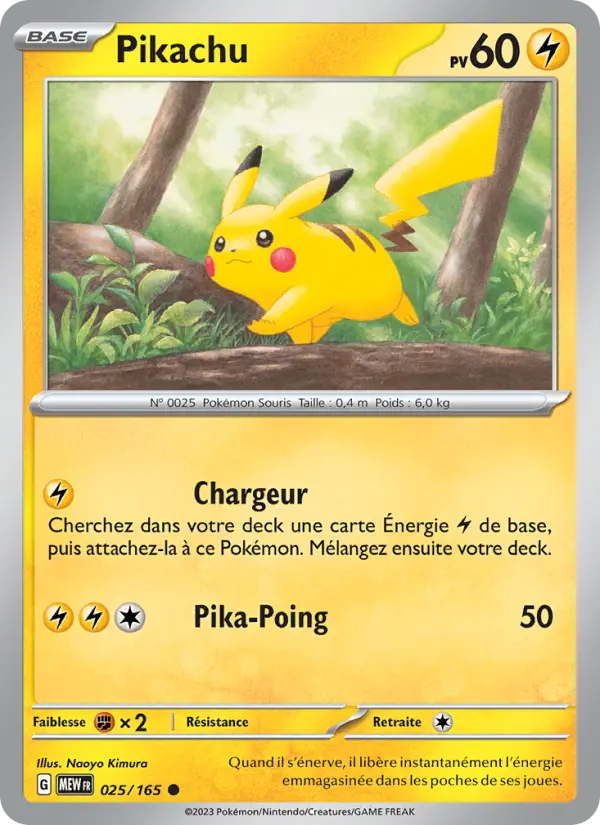 Pikachu — carte 025 de l’extension 151