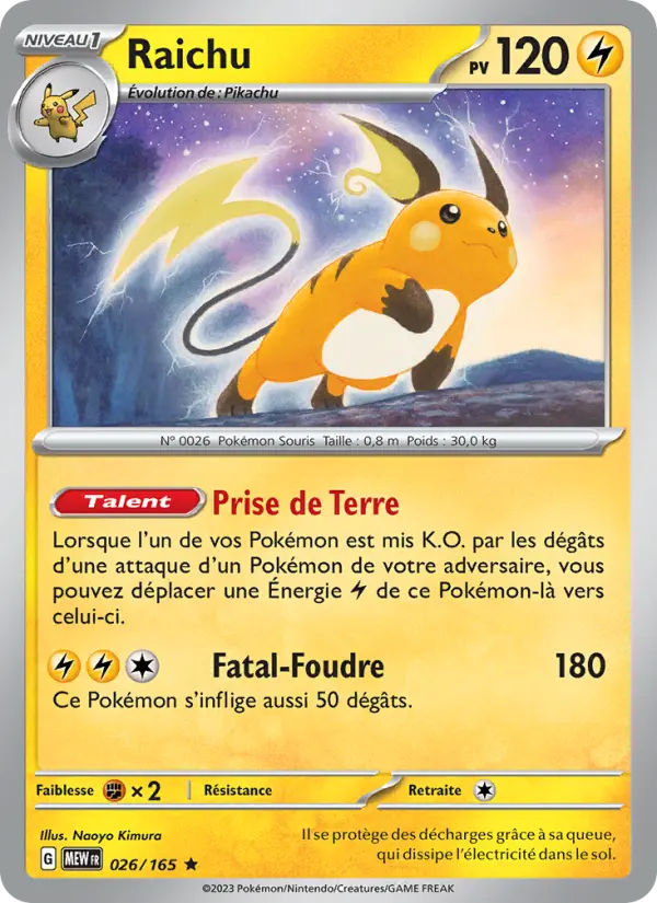 Raichu — carte 026 de l’extension 151
